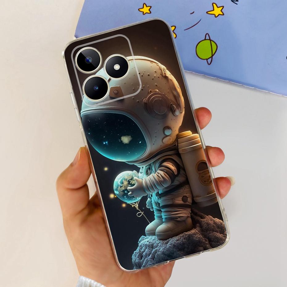 Красивый чехол с принтом для Realme Note 50 RMX3834 Мягкий силиконовый ТПУ задняя крышка для чехлов на телефон Realme Note50