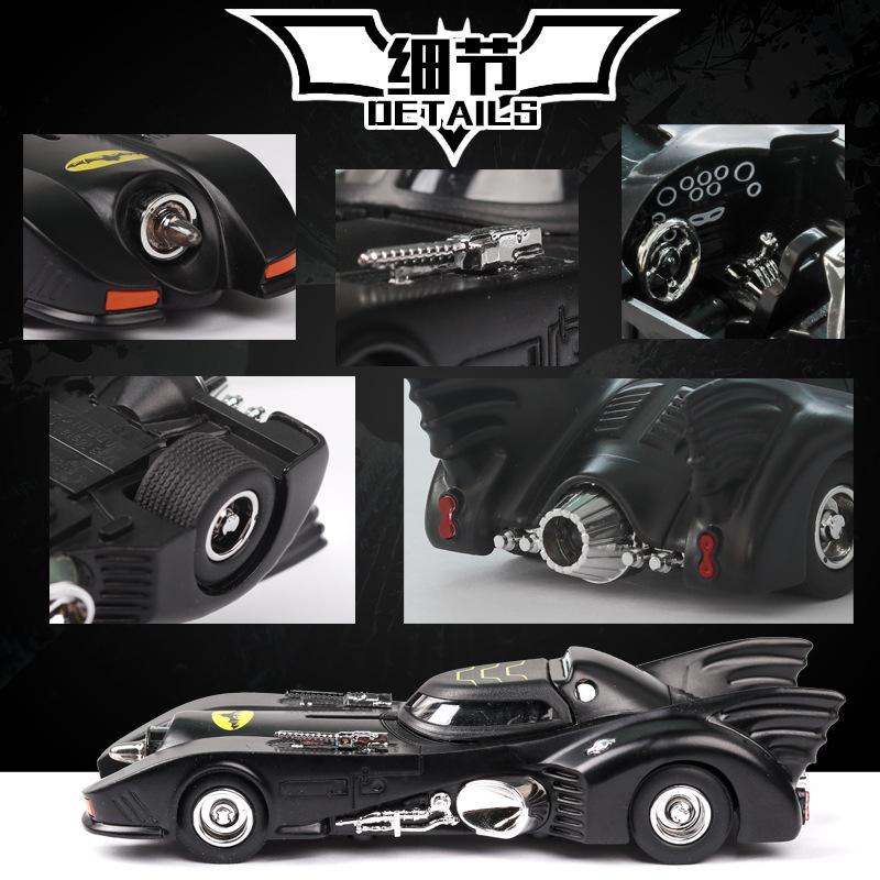 1:38 Alloy Batmobile Toy Car Model Alloy Diecast with Pull Back Sound Light Model Vehicles Collection Toy for Boy Birthday Gifts