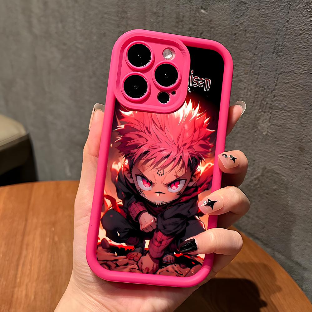 Чехол для мобильного телефона Jujutsu Kaisen Сукуна для iPhone 17 16 15 14 13 12 11 Air Pro Max Plus Утолщенный ТПУ Цветной Чехол Чехол Красивый