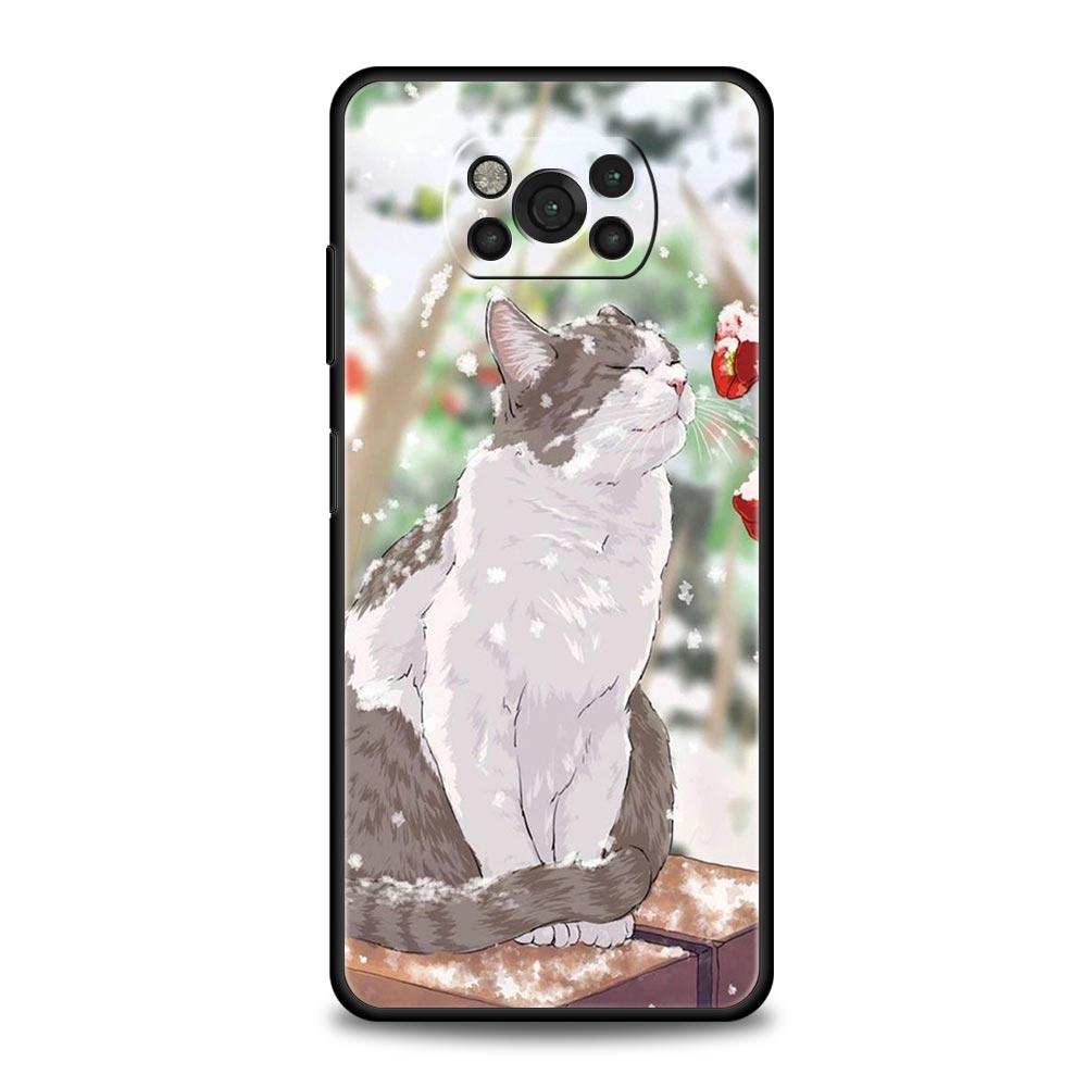 Модный чехол для телефона с милыми котами для Xiaomi Poco X3 NFC M3 F3 F4 M4 X4 Mi Note 12T 12 Pro 10 11 Lite 10T 5G 11T 9T 11i мягкий чехол