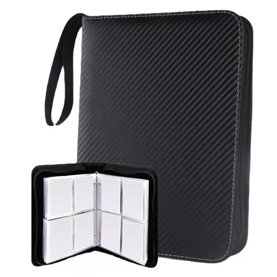Держатель для карточек Game Collection Binder с большой вместимостью и несколькими отделениями, компактный дизайн, портативный органайзер для игровых карт с застежкой-молнией