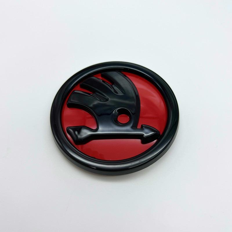 2025 Hot 80/90/100mm 3D logo Car Front Bonnet Grill Rear Trunk Emblem Badge Sticker For Skoda Fabia Rapid Superb Octavia a7 Kodi