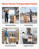 2 in 1 Folding Hand Truck, 226.9 kg Load Capacity for 4-Wheel Mode, Convertible Hand Truck Dolly with Wheels & Adjustable Handle, Portable Trolley