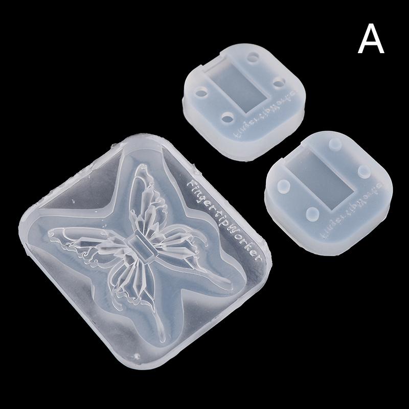Butterfly Nail Display Stand, DIY Silicone Mold, 3D Carving Stamping Plates, Tip Holder, Practice Stand, False Nails Tips
