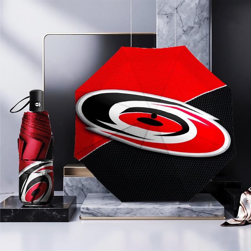 Зонт с логотипом Carolina Hockey Складной зонт, автоматический зонт 8 спиц для путешествий, кемпинга Подарок на Хэллоуин, Рождество