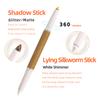 Тени для век с двойной головкой, 2-тоновые блестящие тени для век с двойной головкой, набор карандашей для карандашей, водонепроницаемый долговечный инструмент для макияжа глаз для женщин и девочек