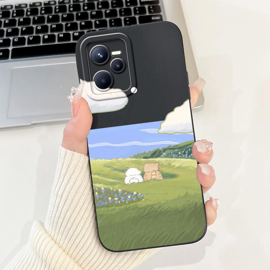 Чехол для Realme C35 Чехол для телефона Realme Narzo 50A Prime Милый мультяшный Защита камеры Мягкий Funda Для Realme Narzo 50A C 35 Coque