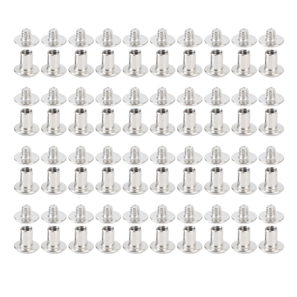 50 шт. заклепок-гвоздиков M4 из нержавеющей стали с круглой крышкой для книг