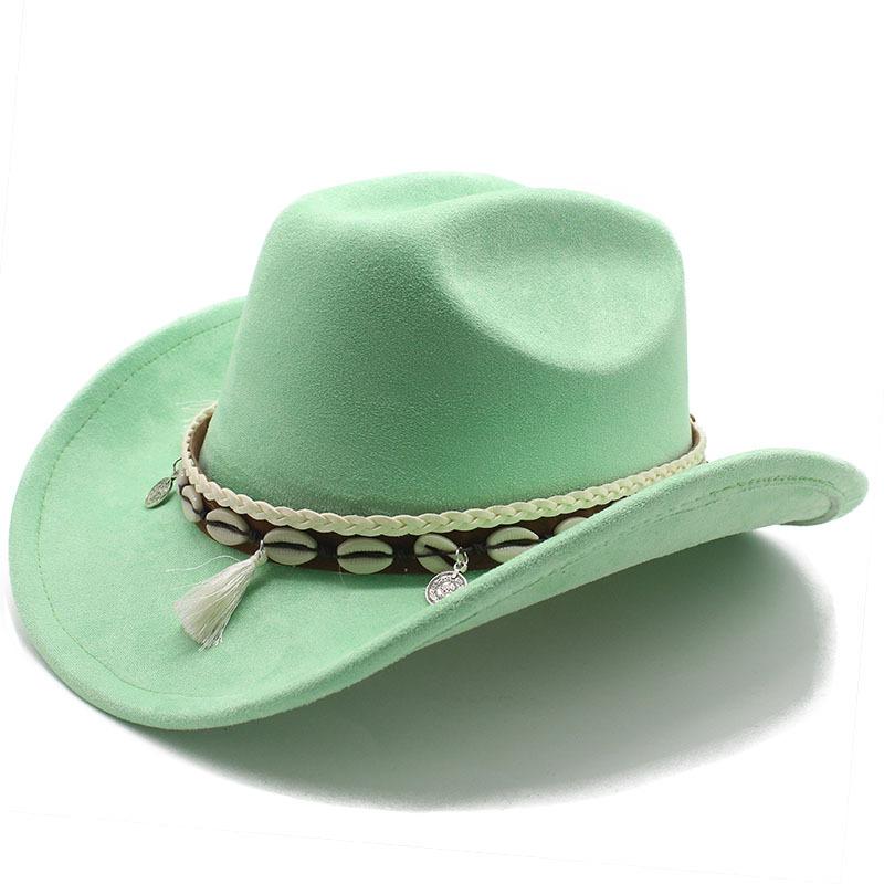 White Fringed Decorative Suede Fleece Warped Edge Western Cowboy Hat Men And Women Outdoor Curled Brim Ethnic Style Top Hat Felt Hat