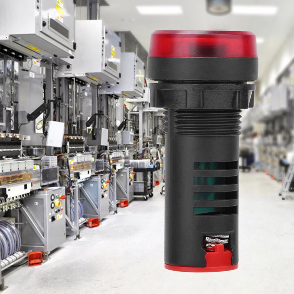 10 Pcs BERM? LED Buzzer AD16?22SM Red Light Flash Alarm Indicator Lamp with Buzzer ACDC12V