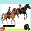 Plastic Horse And Horseman Collectible Figurine Toy For Kids Play Display And