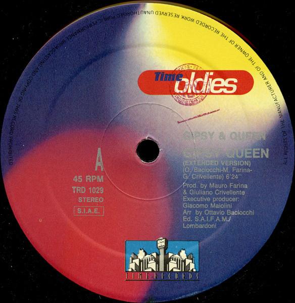 12-дюймовая пластинка GIPSY & QUEEN - Gipsy Queen / Gipsy Queen (Переиздание TRD1038 Time Oldies 1991 Италия Танцевальная и Электронная Музыка Б/У