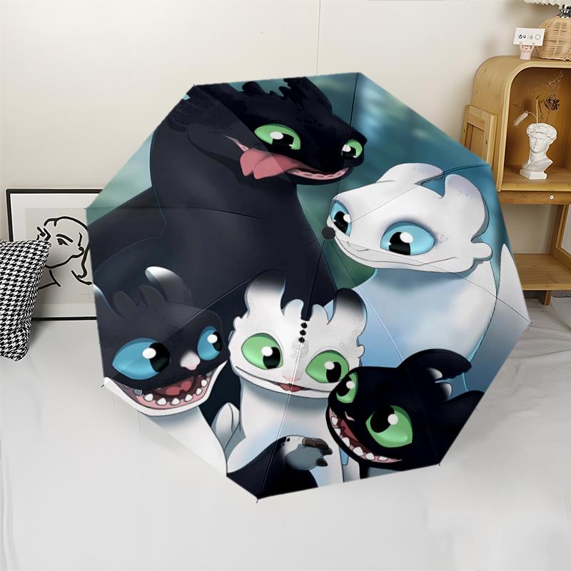 1pc Toothless1 Umbrella, Sun Protection, And UV Shielding. It Has Eight Sturdy Ribs for Outdoor Use And Perfect Gift