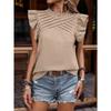 Women's Fashion Casual Summer Spring Solid Color Print Short Sleeve O-Neck Blouses & Shirts