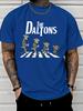 Unisex Crew Neck Tee The Daltons Cartoon Crosswalk Print Short Sleeve Oversized Male Daily Casual Soft Breathable Basic Wear Tee