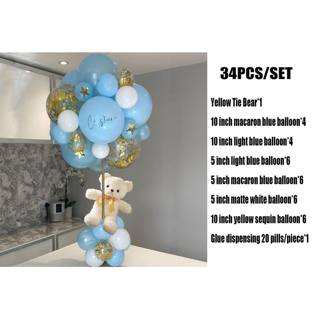 Тедди Розовый Медведь Украшение Партии Воздушный Шар Арка Комплект Гирлянда Дети День Рождения Украшения Baby Shower Мальчики Девочки Gend