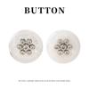5pcs Resin Metal Combination Button Coat Trench Coat Diamond-Encrusted Decorative Buttons Suit Sweater Hand-Sewn Buttons