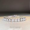 925 Silver-Plated PT950 Platinum Heart Bracelet with Moissanite Diamonds