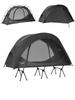 VIDALIDO Solo Person Camping Freestanding Cot Set and Black Tent, 1-2 Tent, Tent, Breathable, Windproof, Lightweight, Easy-to-Use, 2-Piece (Inner
