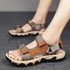 Новые летние специальные мужские сандалии большого размера 47 на липучке из коровьей кожи дышащие повседневные пляжные туфли для ходьбы по воде уличная обувь