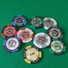 10Pcs 39Mm Texas Hold'Em Chips, Wheat Ear Clay Chips Texas Hold'Em Creative Chess And Card Room Poker Hall Poker Coin Table Game
