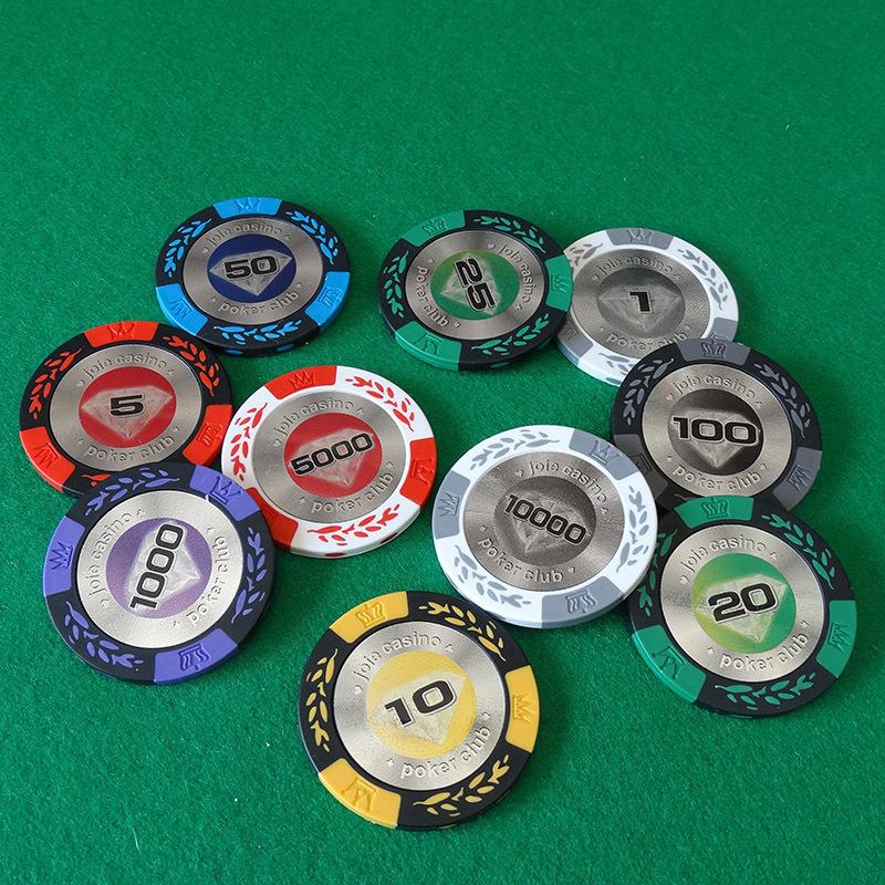 10Pcs 39Mm Texas Hold'Em Chips, Wheat Ear Clay Chips Texas Hold'Em Creative Chess And Card Room Poker Hall Poker Coin Table Game