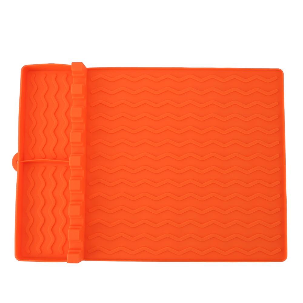 Silicone Silicone Griddle Mat Orange Drip Pad Heat Resistant Griddle Tool Mat Camping Cooking