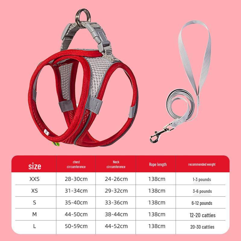 Прочный нейлоновый комплект шлейки и поводка для крупных собак и кошек