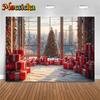 Mocsicka Photography Background Christmas Tree Home Gifts Party Decorations Child Family Holiday Studio Backdrop Photocall1
