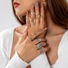 European and American Bohemian Personality Starfish Ring Set Geometric Hollow Sunflower Ring Ring Woman