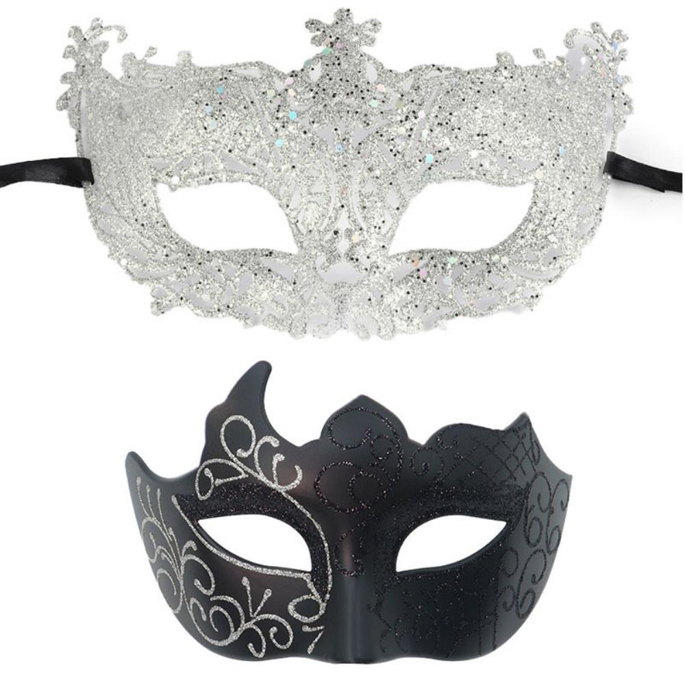 2PCS/set Couple Masks Venetian Masquerade Party Painted Mask Eye Mask Performance Dance Carnival Party Costume Cosplay Props
