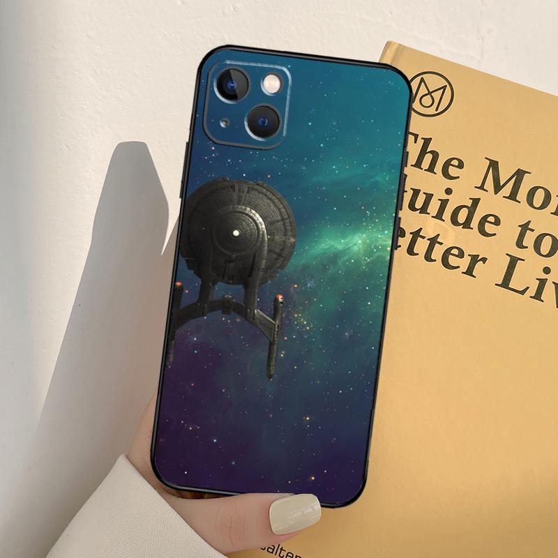 Space Ship Art Phone Case For iPhone 17 16 15 14 13 11 12 Pro Max mini XR 16e 15 16 Plus 17 Air Full Cover