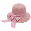 Женская солнцезащитная кепка, летняя соломенная шляпа с цветочной лентой и бантом, солнцезащитный крем, открытая шляпа для пляжного отдыха, отдыха, анти-УФ-защитная шляпа, универсальная солнцезащитная шляпа