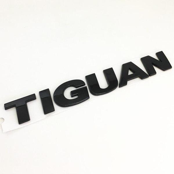 Black/silver Tiguan Car Rear Bumper Trunk Letter Car Style Stickers Emblem Decals English Alphabet Logo Auto Accessories
