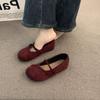 Cute Round Toe Ladies Footwear Retro Spring and Autumn Slip-on Shoe Quick Delivery 39 Korean Style Y2k Young Women's Flat Shoes