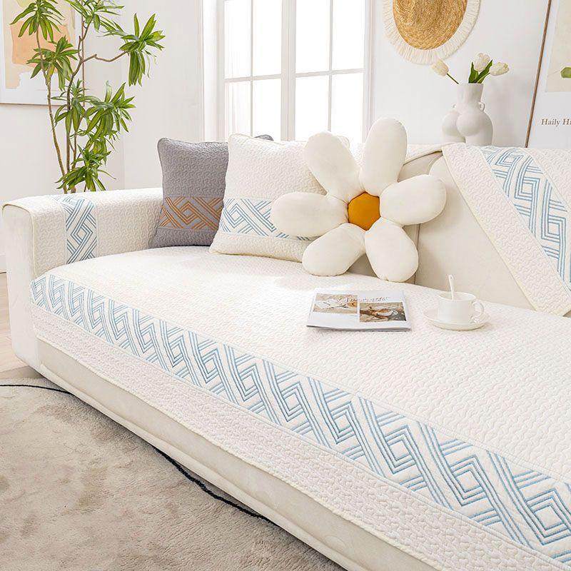 Подушка для дивана Four Seasons Pure Cotton Non-Slip Universal Non-Slip Cotton Simple Modern Подушка из натуральной кожи Чехол для дивана Ткань