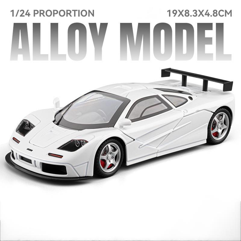 1:24 Chiron LM Sports Car Model Diecast Alloy Toy Sound Light Doors Opened Pull Back Vehicles Models Home Decoration Gift