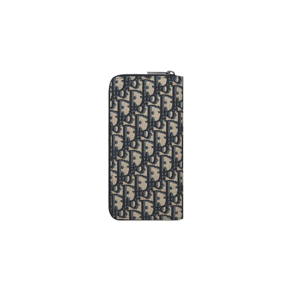 DIOR Oblique Jacquard Fabric Wallet Men's Beige & Black 2ESBC317YSE-H05E