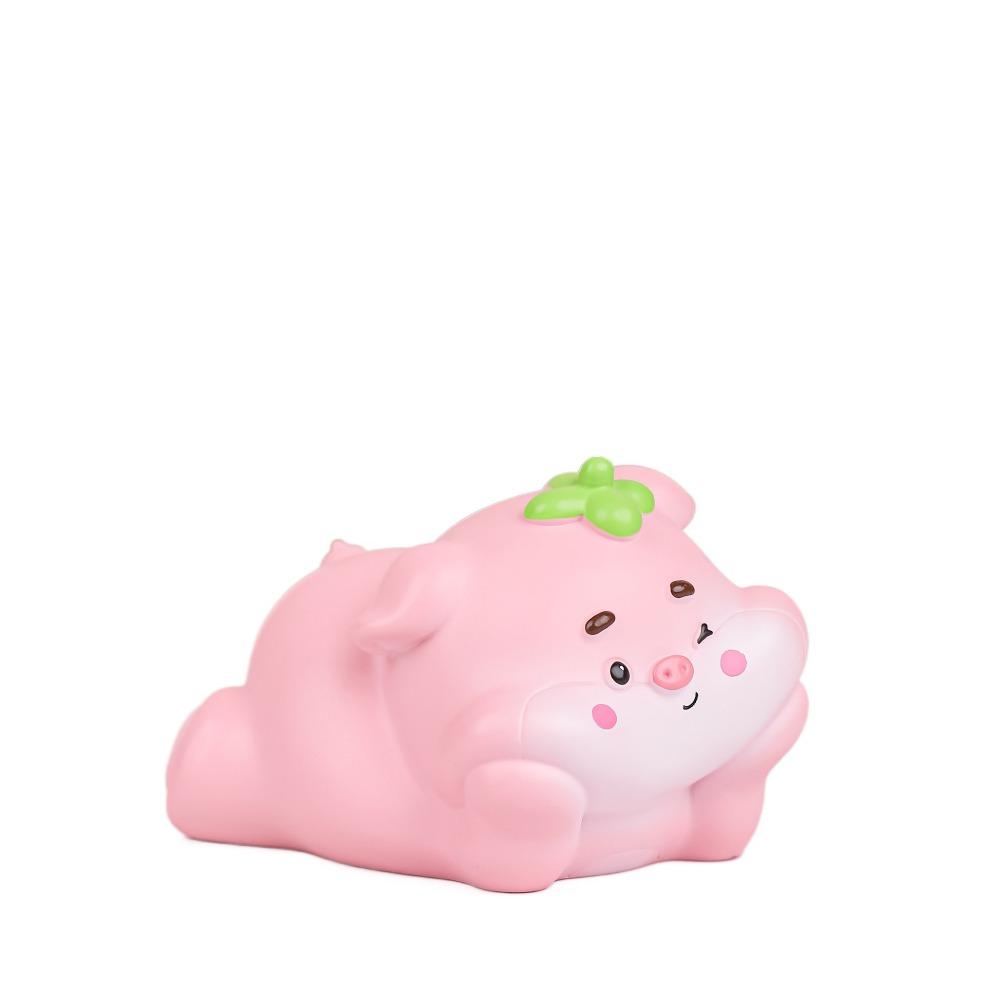 Милые полимерные фигурки свинок Маленькие мультяшные животные Миниатюры Клубничные свинки Статуэтки Домашний декор
