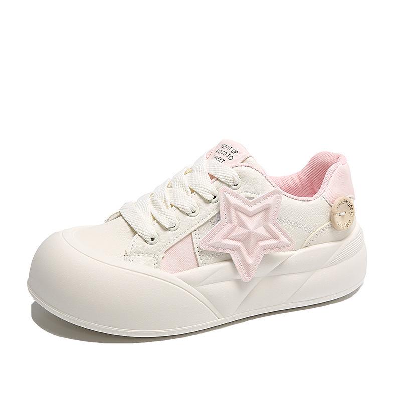 Маленькие кроссовки на платформе для увеличения роста женские 2025 новые весенне-осенние белые туфли на платформе универсальные студенческие повседневные туфли-хлебцы