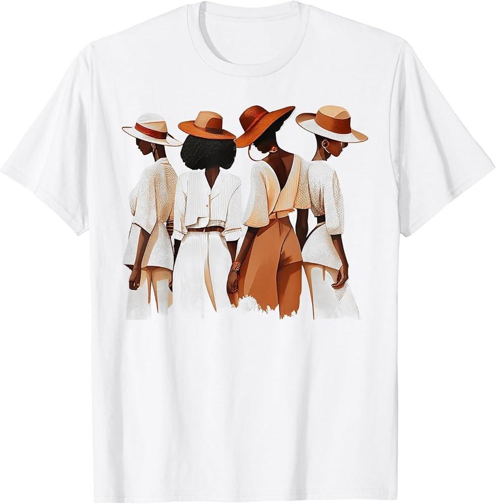 Sistas Afro Women Together Women Tee Graphic Birthday Tees TShirt Unisex T-Shirt