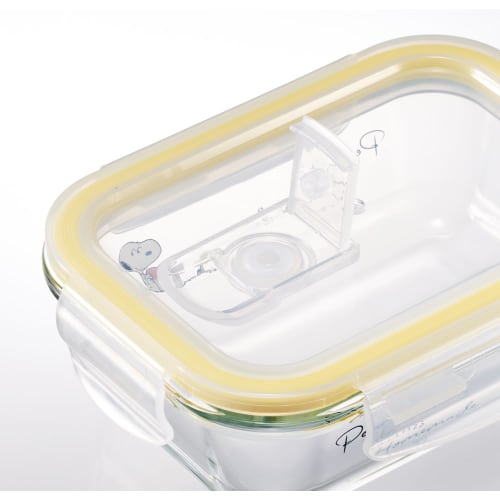 Skater Heat-resistant Glass Storage Container Snoopy Watercolor 370ml S Oven Microwave Dishwasher Safe GBST4-A