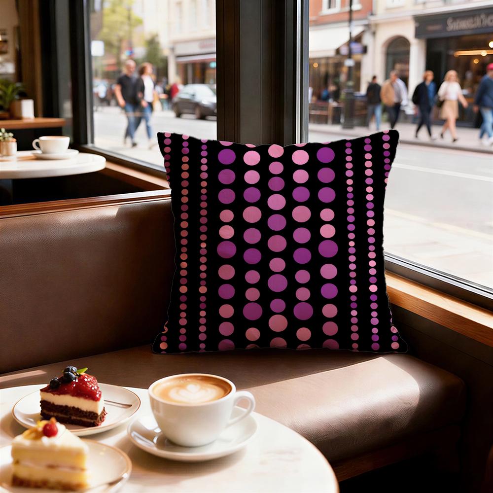 Polka Dot Texture Cushion Cover Set of Decorative Short Plush Pillow Covers for Sofa Soft Cushion Case x cm