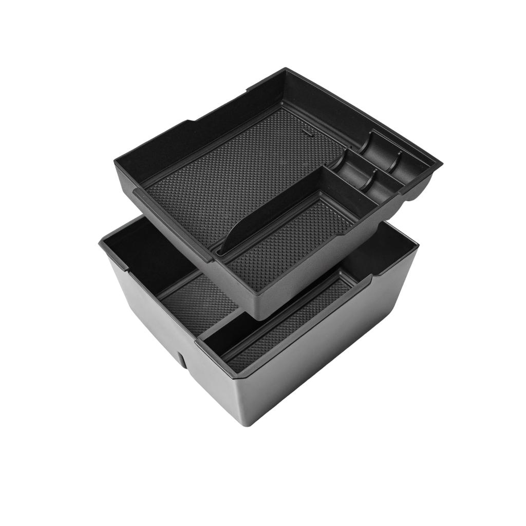 Double Layers Center Console Organizer Tray for 2024 2025 Ford Maverick Armrest Storage Box Car Storage Accessories