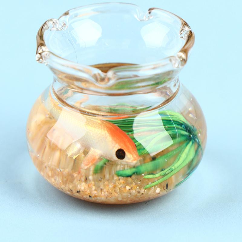 Кукольный домик миниатюрный стеклянный аквариум чаша аквариум кукольный дом домашний орнамент игрушка