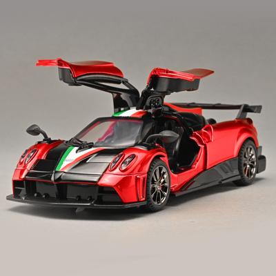 1:32 литых из сплава модель суперкара Pagani, имитация звука и света, детская игрушечная машинка, подарок на день рождения для мальчика