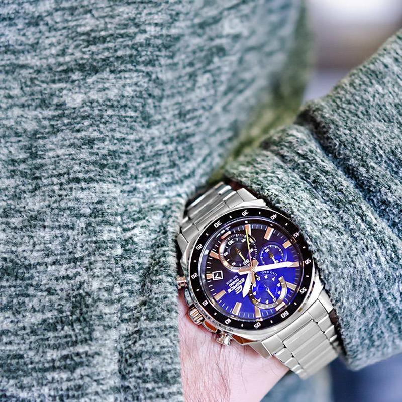 Casio Серия EDIFICE простая и модная водонепроницаемые часы с браслетом из нержавеющей стали кварцевый механизм браслет из нержавеющей стали японские и EFV-600D-2
