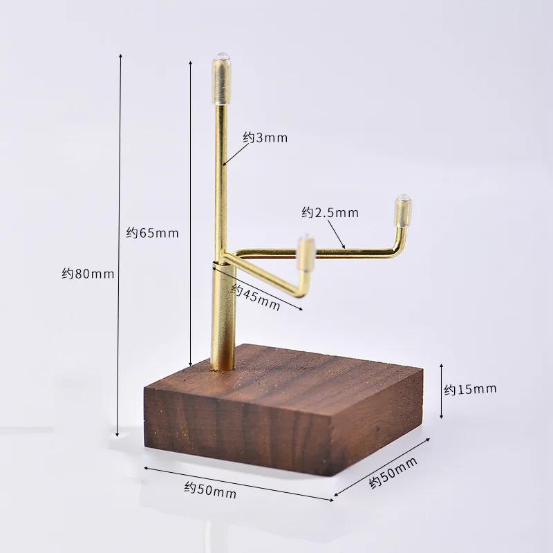 Paper Holders Gold Geometric Napkin Holder with Wooden Base - Modern Tabletop Tissue Rack for Kitchen & Dining Table