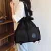 Academy Style High Value Large Capacity Backpack Women's New Niche Pleated Drawstring Shoulder Bag
