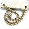 CHANEL vintage Matelasse Quilted Logo Double Chain Shoulder Bag Leather White